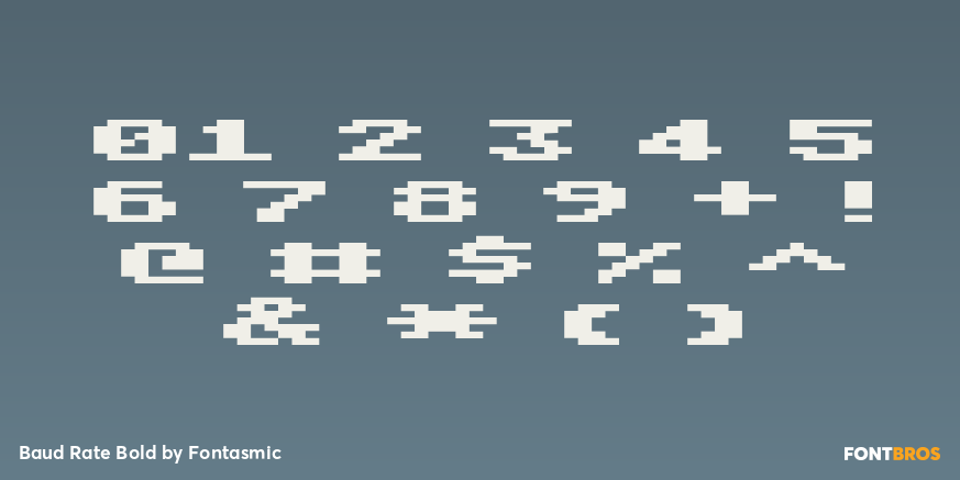 Baud Rate Bold Font Poster #1