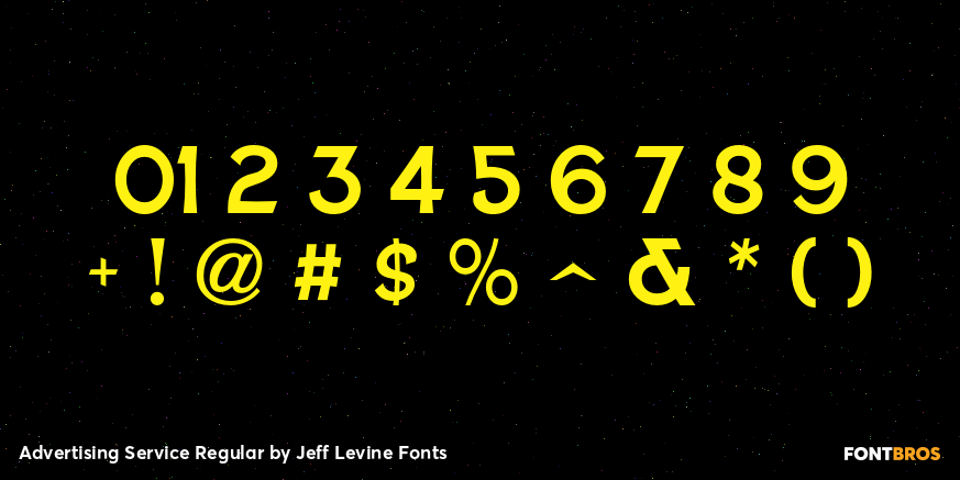 Advertising Service Regular Font Poster #1