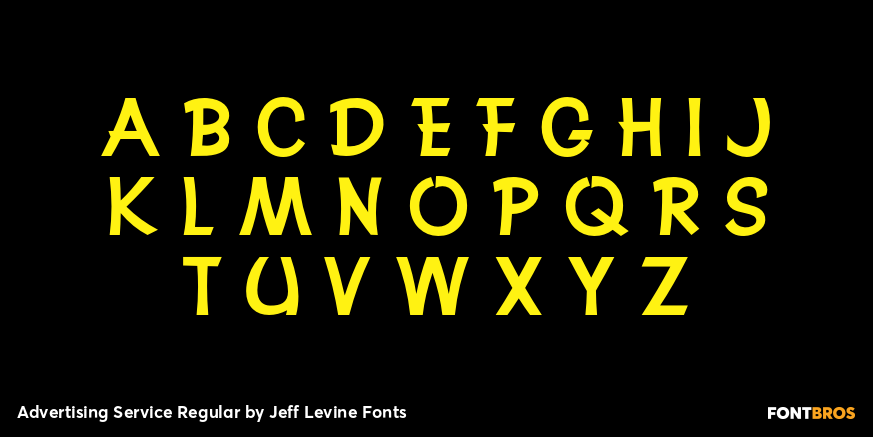 Advertising Service Regular Font Poster #2