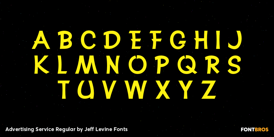 Advertising Service Regular Font Poster #3