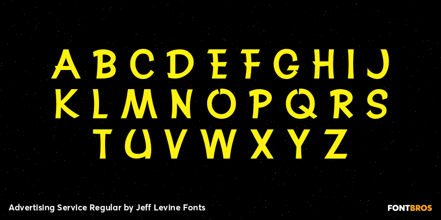 Advertising Service Regular Font Poster #1