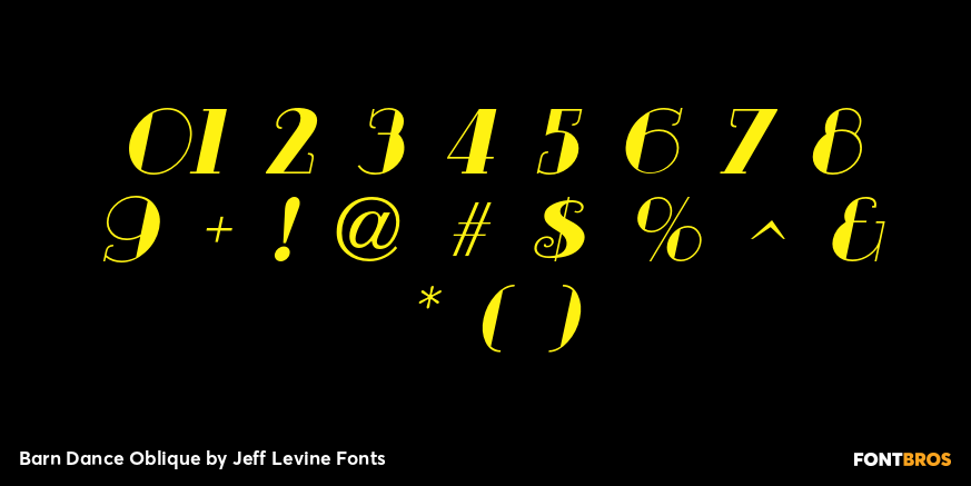 Barn Dance Oblique Font Poster #4