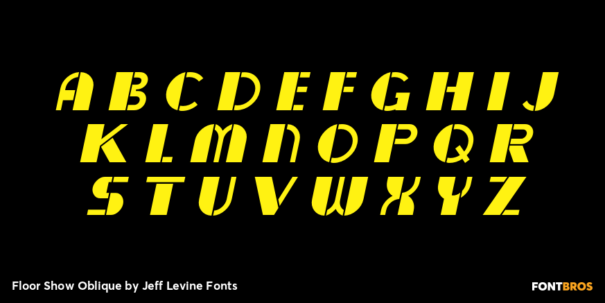 Floor Show Oblique Font Poster #2
