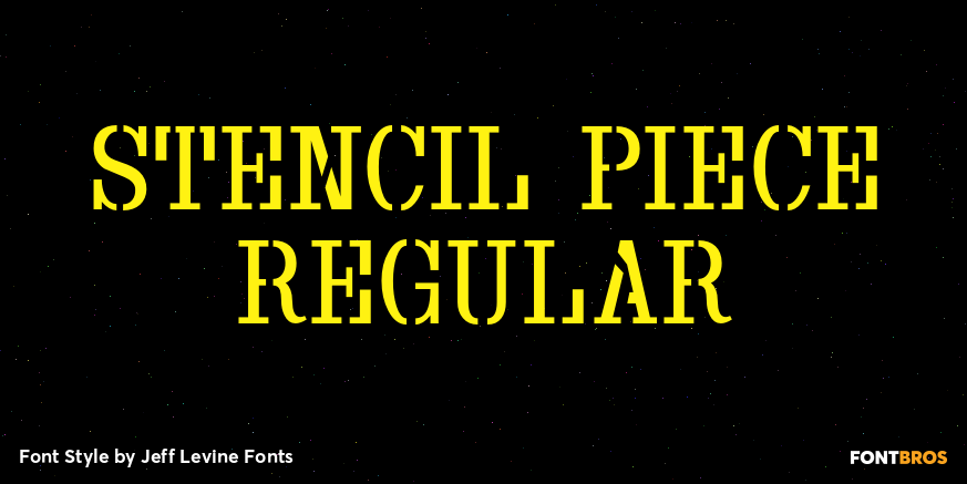 Stencil Piece Regular Font Poster #1