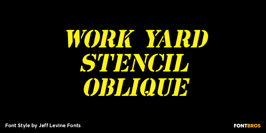 Work Yard Stencil Oblique Poster