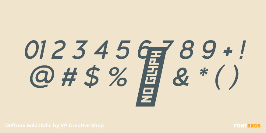 Driftune Bold Italic Font Poster #4