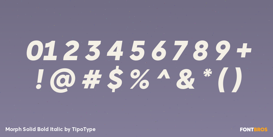 Morph Solid Bold Italic Font Poster #4