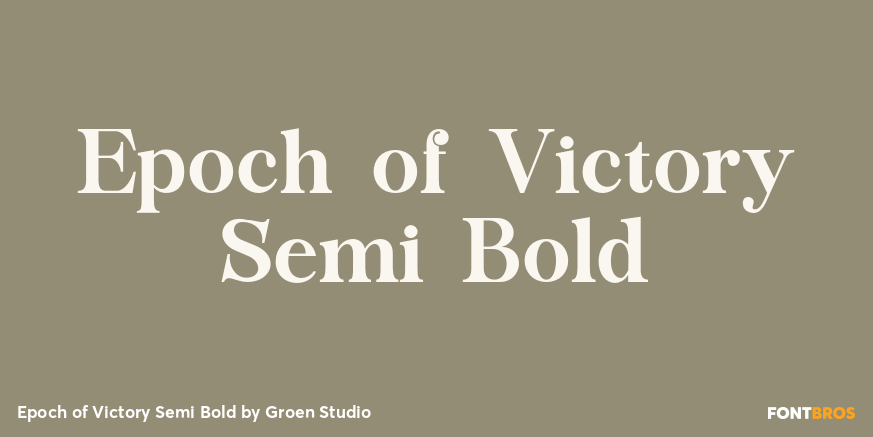 Epoch of Victory Semi Bold Poster