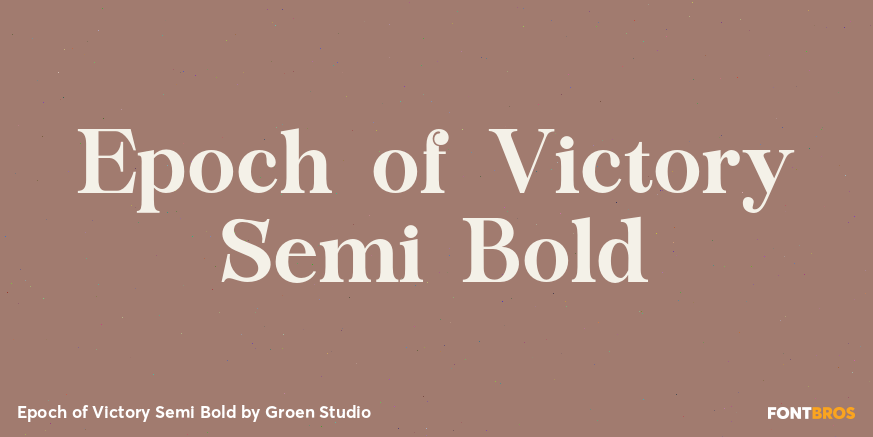 Epoch of Victory Semi Bold Poster