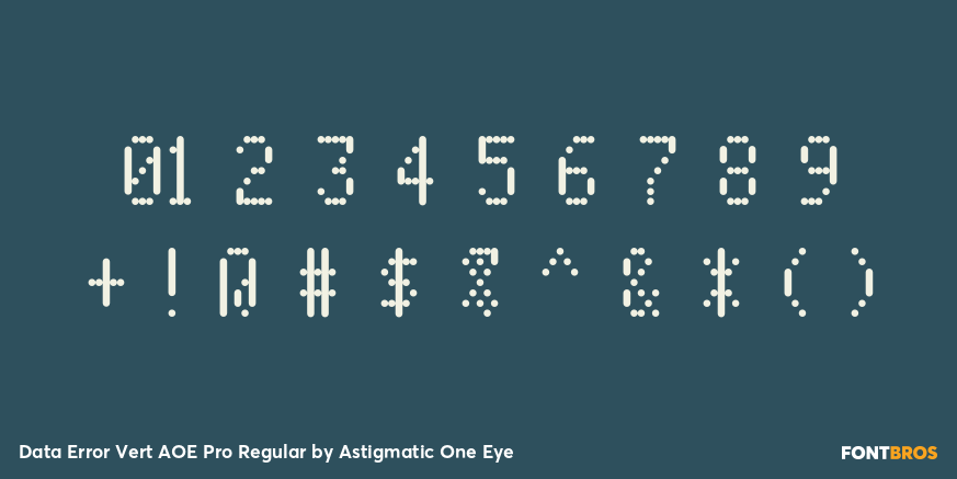 Data Error Vert AOE Pro Regular Font Poster #4