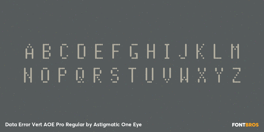 Data Error Vert AOE Pro Regular Font Poster #2