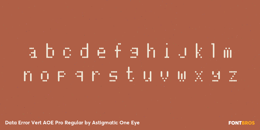 Data Error Vert AOE Pro Regular Font Poster #3