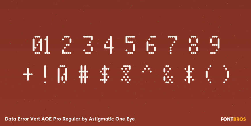 Data Error Vert AOE Pro Regular Font Poster #4