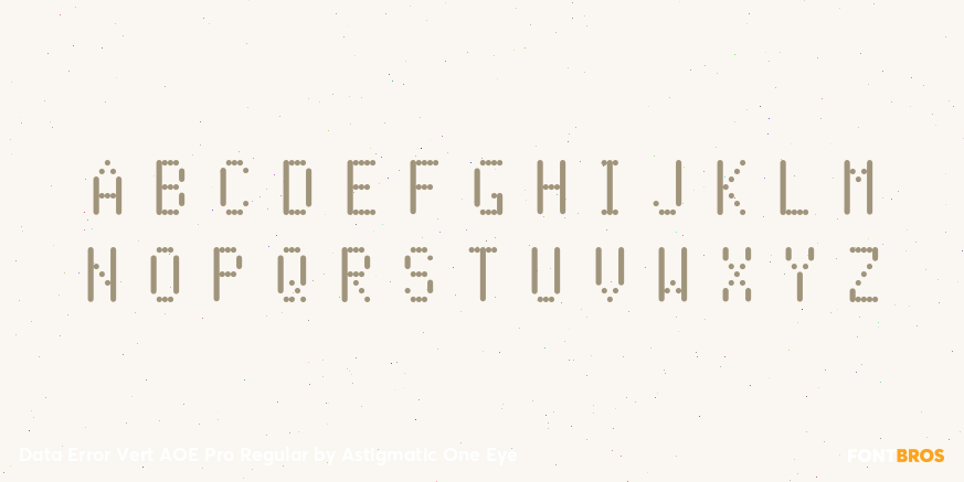 Data Error Vert AOE Pro Regular Font Poster #2
