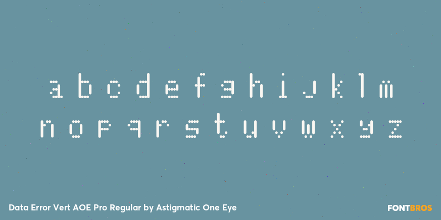 Data Error Vert AOE Pro Regular Font Poster #3