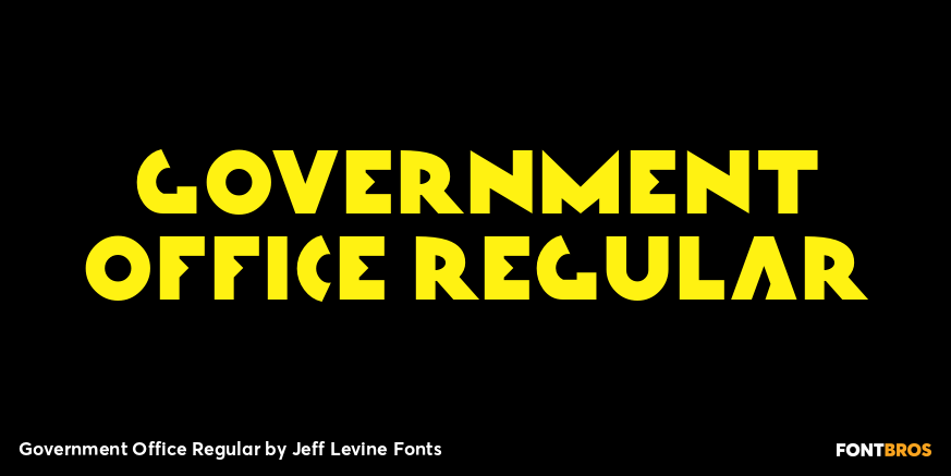Government Office Regular Font Poster #1
