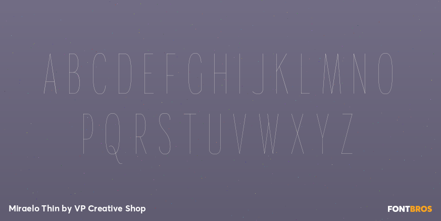 Miraelo Thin Font Poster #2