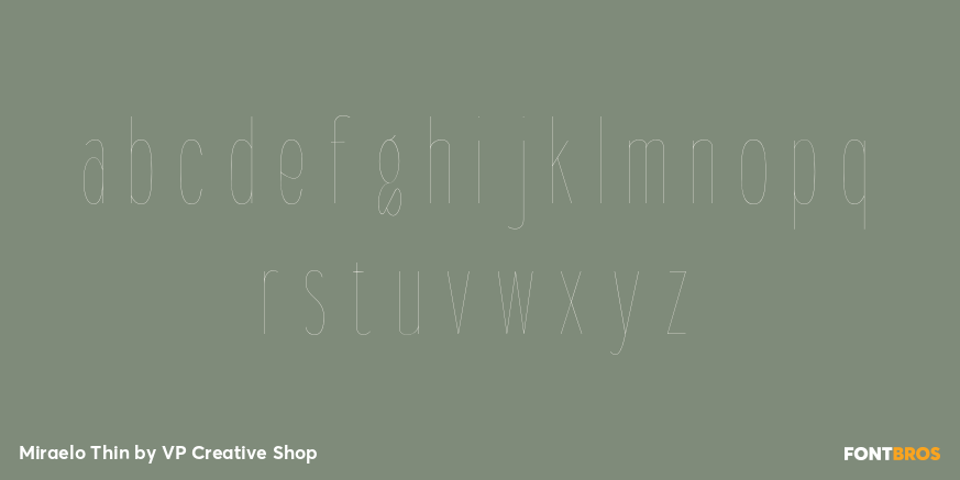 Miraelo Thin Font Poster #3