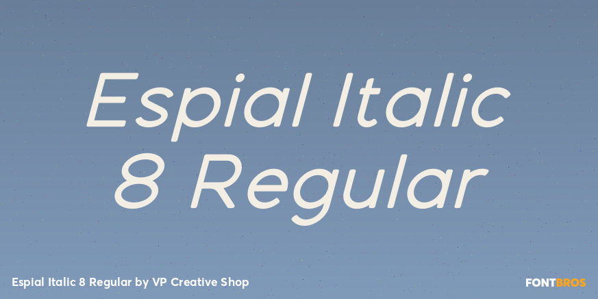 Espial Italic 8 Regular Font Poster #1