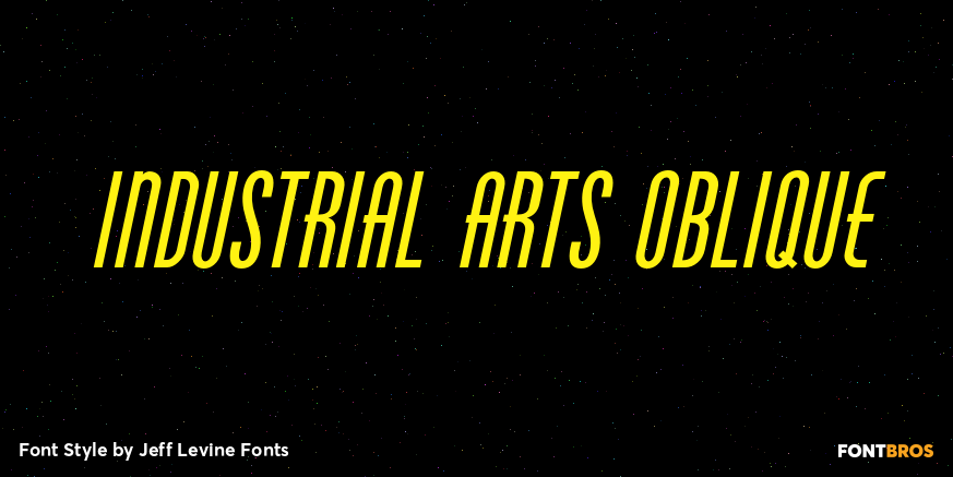Industrial Arts Oblique Font Poster #1