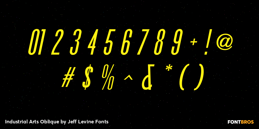 Industrial Arts Oblique Font Poster #4