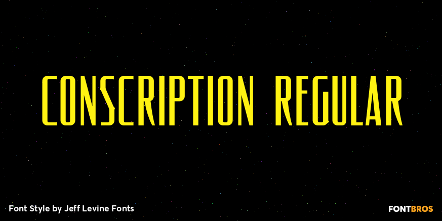 Conscription Regular Font Poster #1