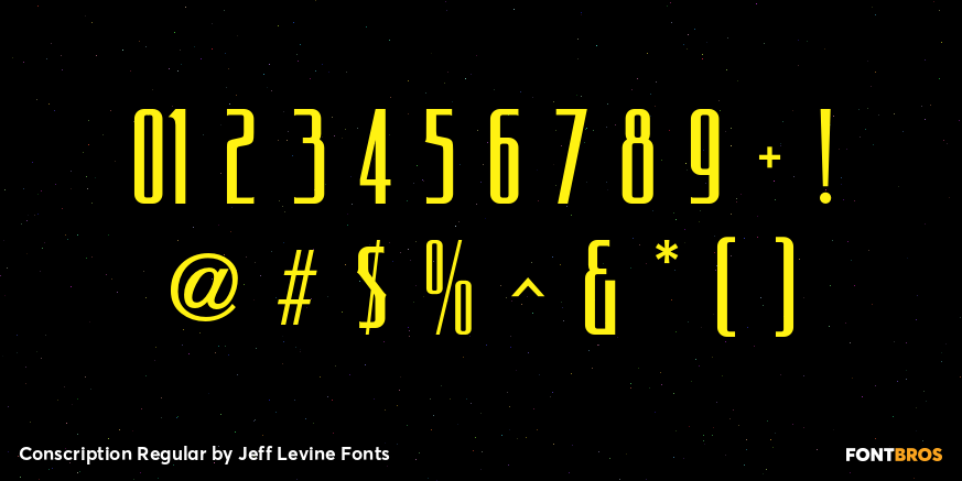 Conscription Regular Font Poster #4