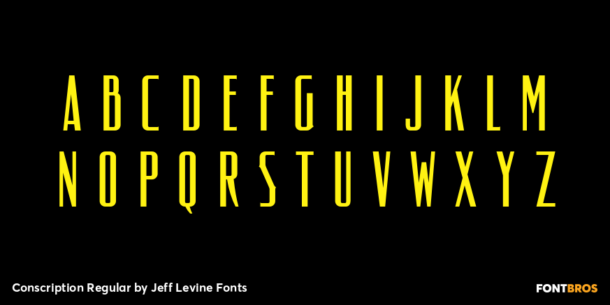 Conscription Regular Font Poster #2