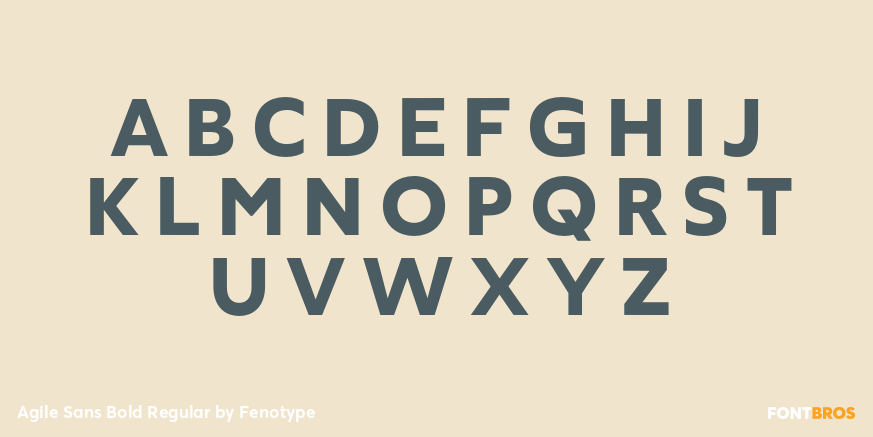 Agile Sans Bold Regular Font Poster #1