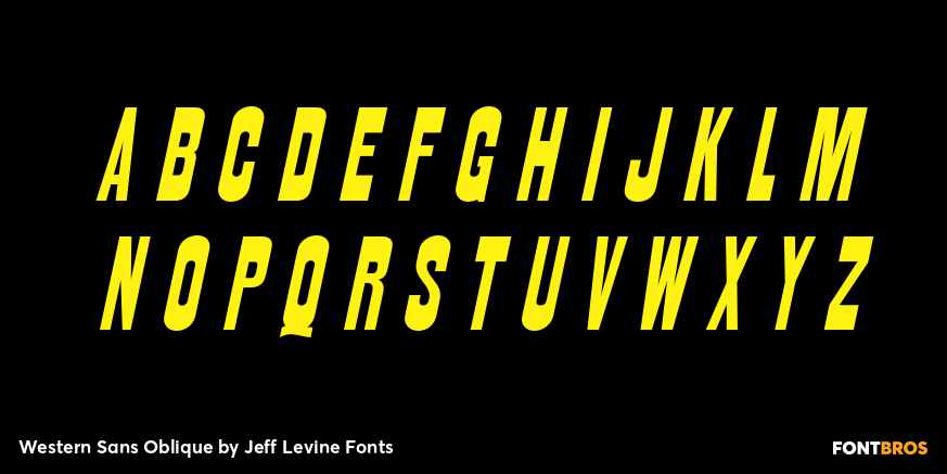 Western Sans Oblique Font Poster #3