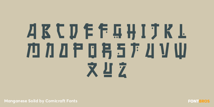 Manganese Solid Font Poster #3