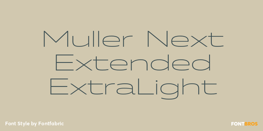 Muller Next Extended ExtraLight Font Poster #1