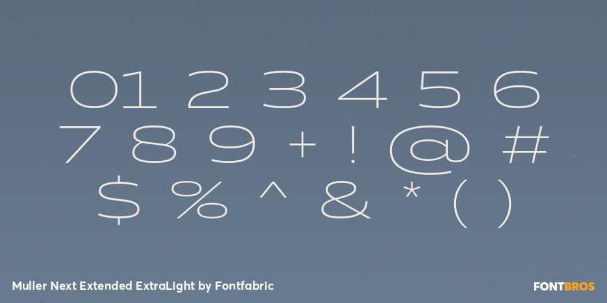 Muller Next Extended ExtraLight Font Poster #4