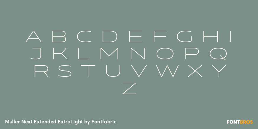 Muller Next Extended ExtraLight Font Poster #2