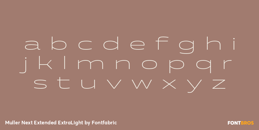 Muller Next Extended ExtraLight Font Poster #3