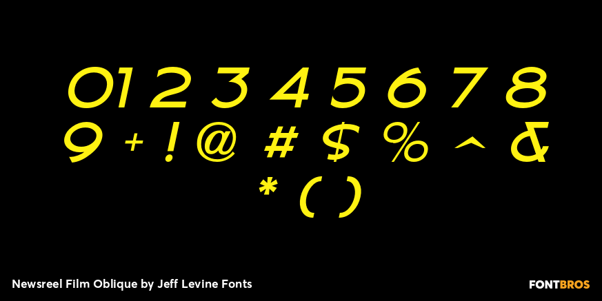 Newsreel Film Oblique Font Poster #1