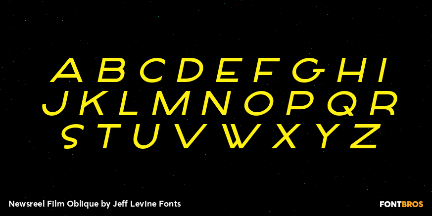 Newsreel Film Oblique Font Poster #1