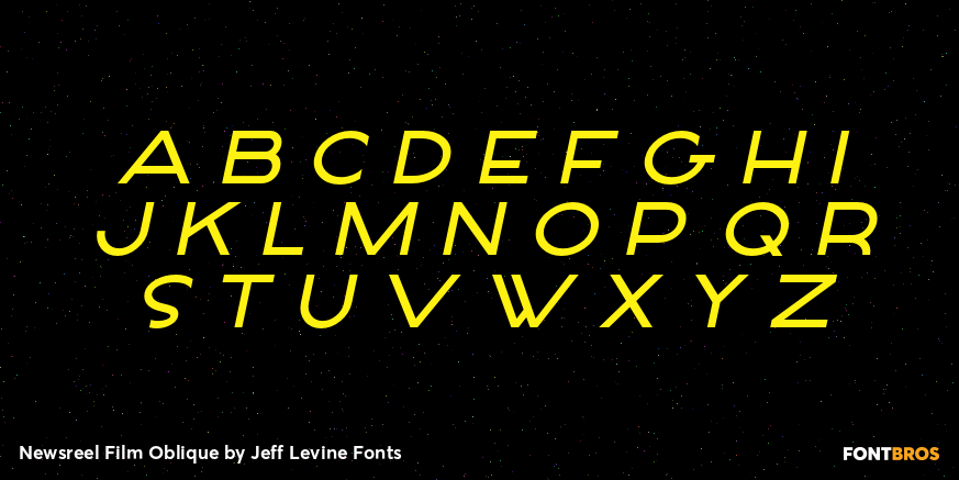 Newsreel Film Oblique Font Poster #1