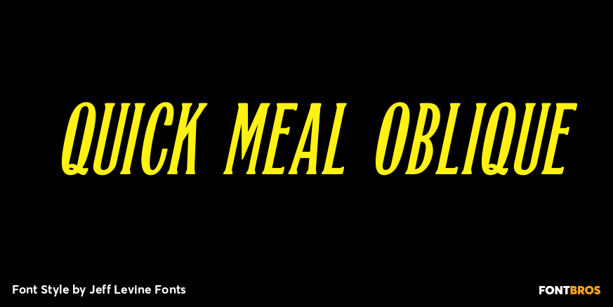 Quick Meal Oblique Poster