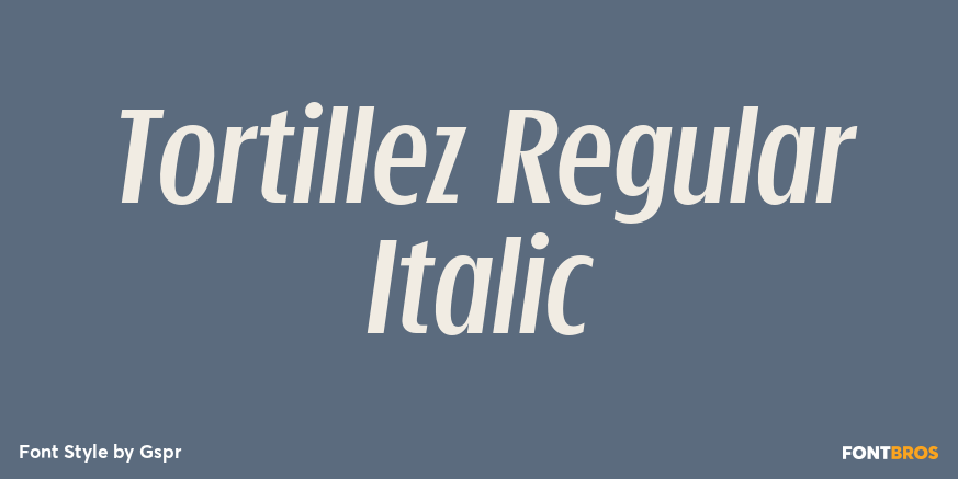 Tortillez Regular Italic Poster