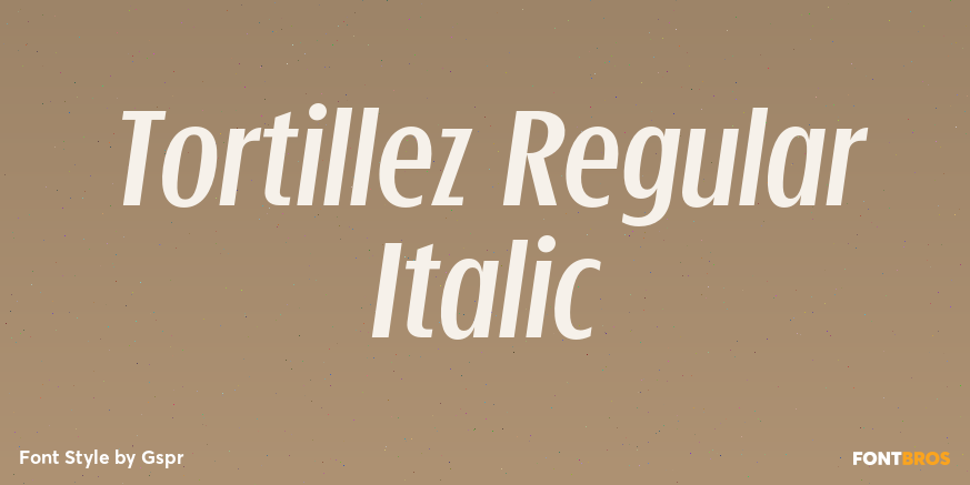 Tortillez Regular Italic Poster