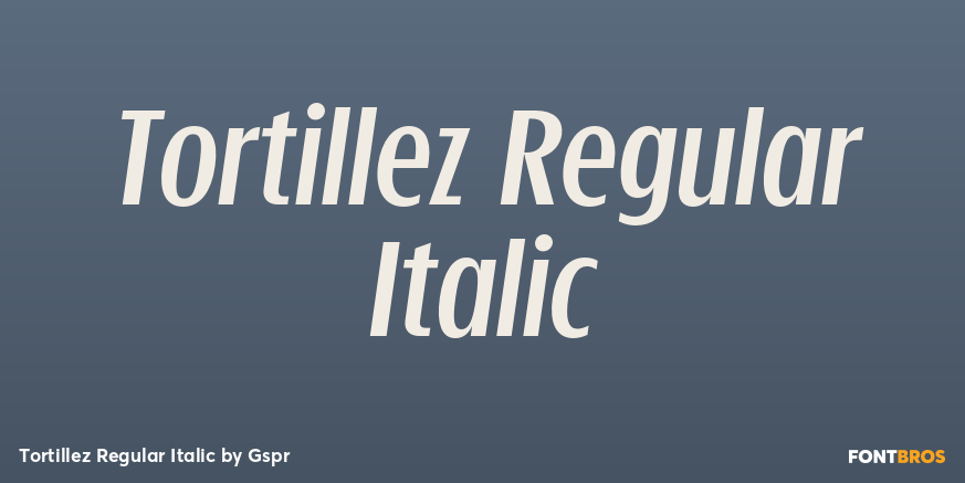 Tortillez Regular Italic Poster