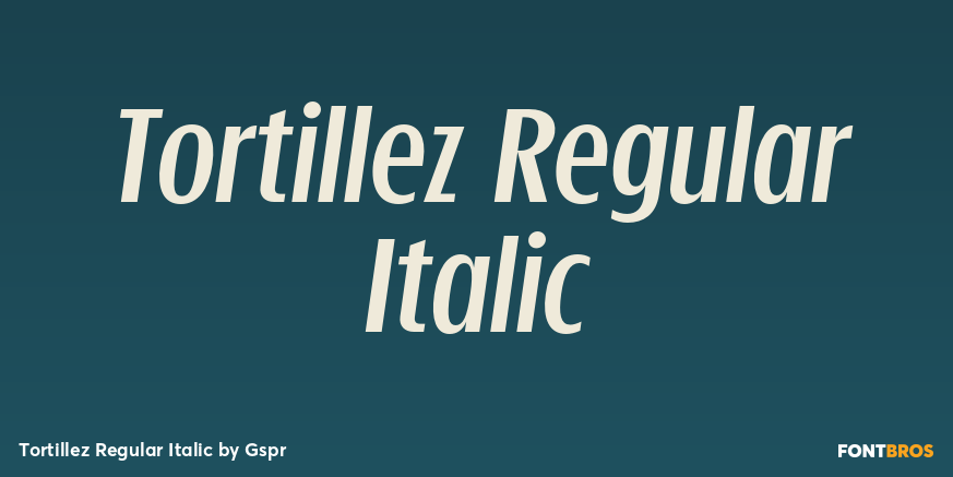 Tortillez Regular Italic Poster