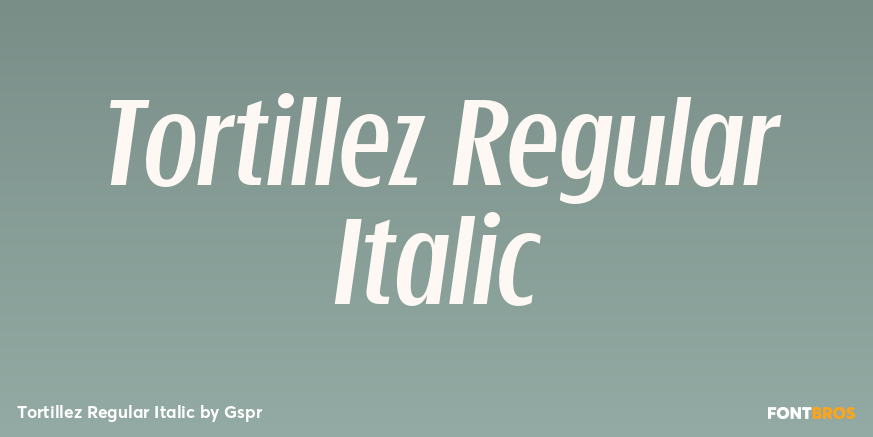 Tortillez Regular Italic Poster