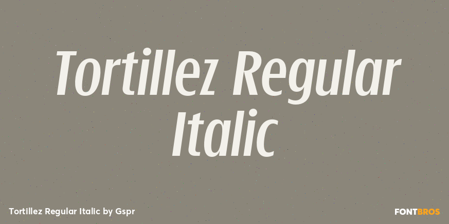 Tortillez Regular Italic Poster
