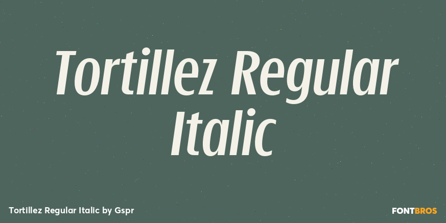 Tortillez Regular Italic Poster