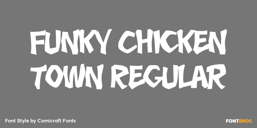 Funky Chicken Town Regular Poster