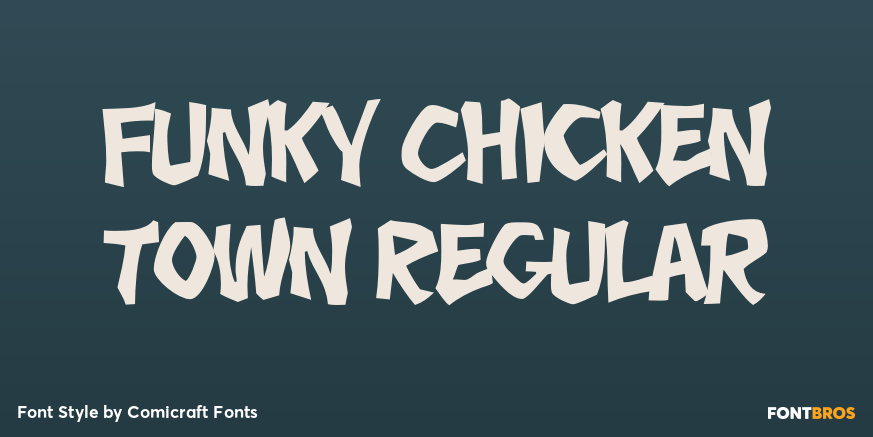 Funky Chicken Town Regular Poster