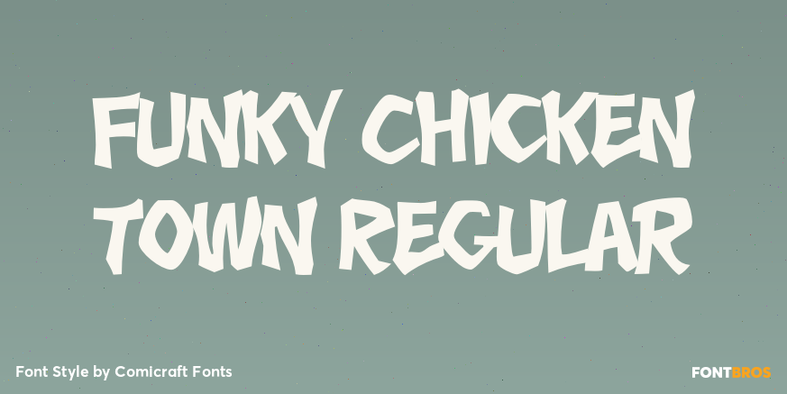 Funky Chicken Town Regular Poster