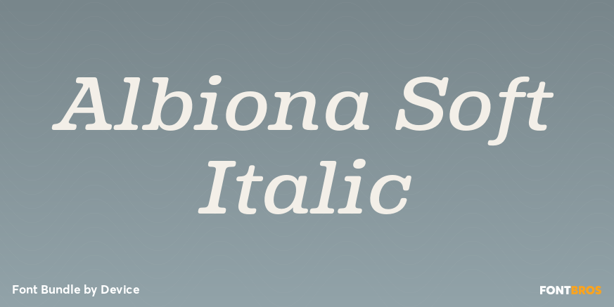 Albiona Soft Italic Poster